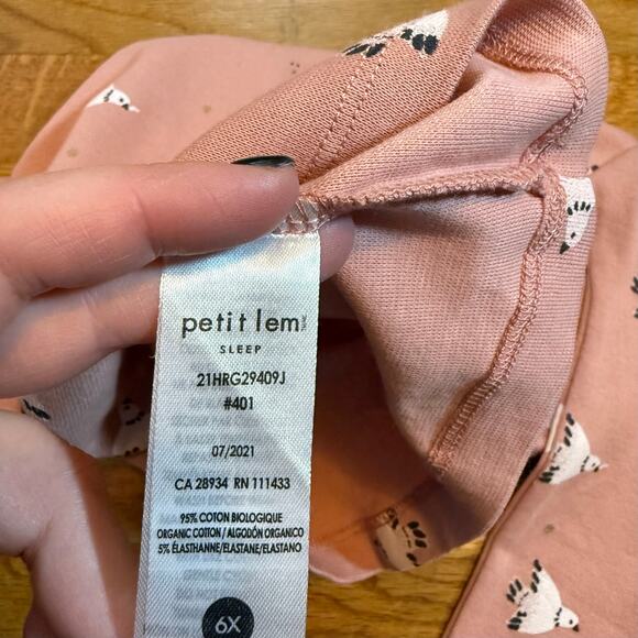 Petit Lemi Kids Girls 6x Bird Animal Print Long Sleeve Crewneck asleep Shirt Top - Picture 8 of 8